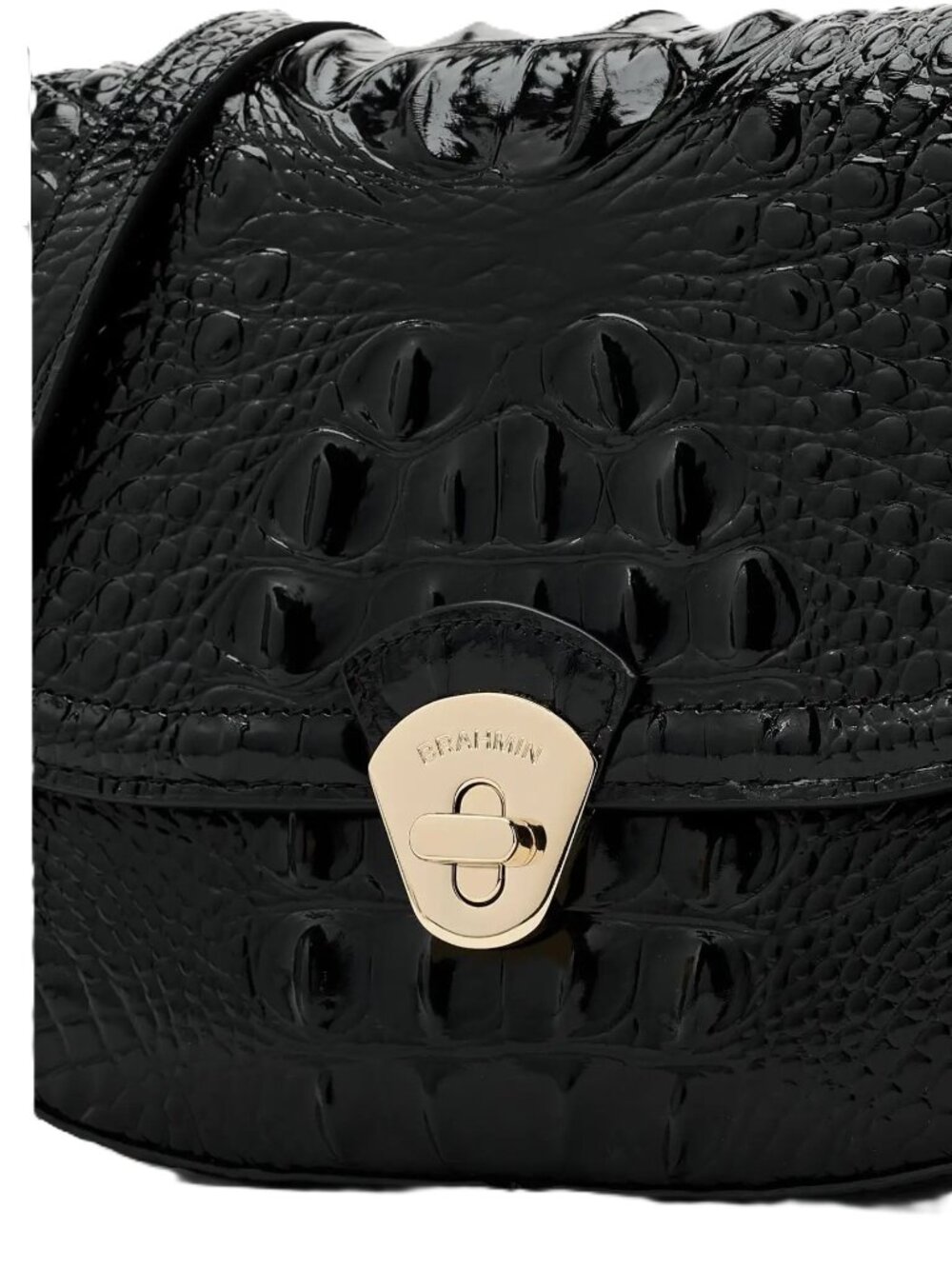 NWT ✅ Brahmin PORTIA BLACK Melbourne Leather Bag ⭐ NWT, COA, DUST BAG - Picture 11 of 16